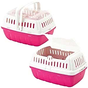 Moderna Hipster Gine Pig Ve Tavşan Taşıma Çantası Large Pembe