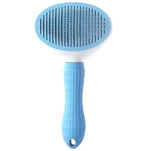 CLEAN  Telli Basmalı Kedi ve Köpek Tüy Toplama Tarağı - Mavi