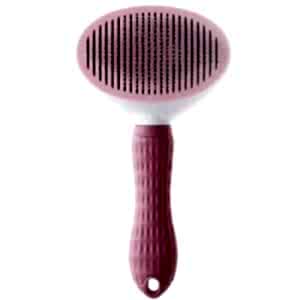 CLEAN  Telli Basmalı Kedi ve Köpek Tüy Toplama Tarağı - Pembe