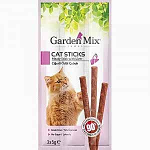 Garden Mix Ciğerli Tahılsız Kedi Stick Ödül 3x5 Gr